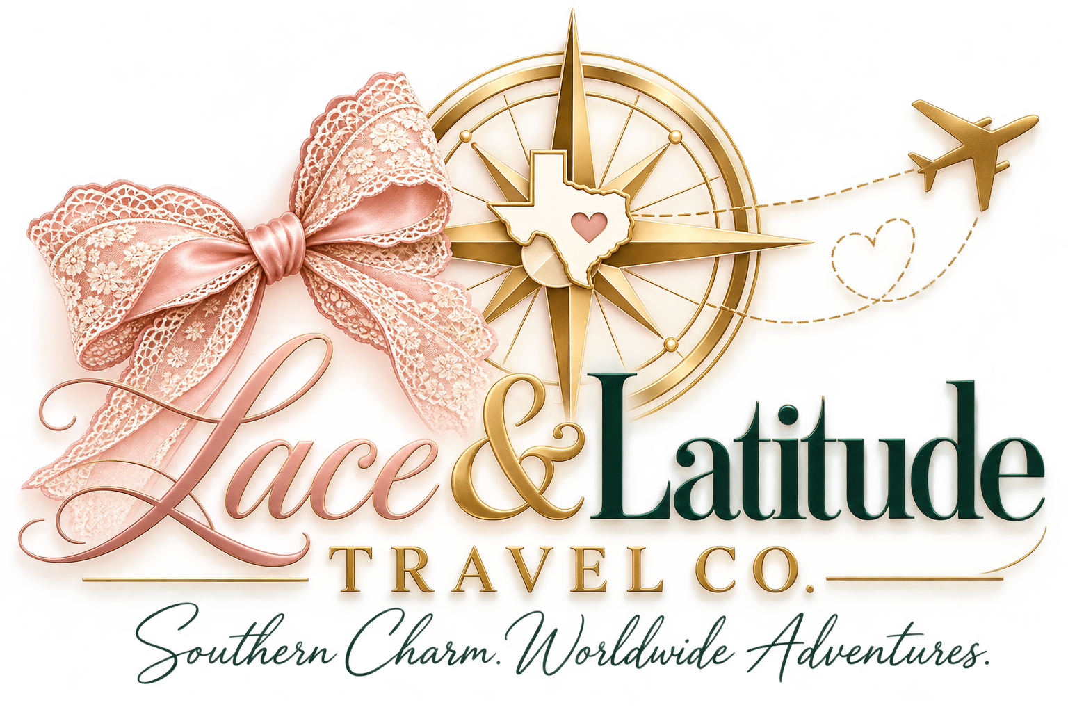 Lace & Latitude Travel Co. logo
